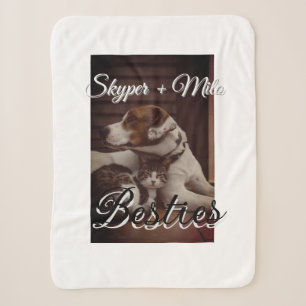 Couverture Sherpa Animaux de compagnie amis besties ajouter nom anim