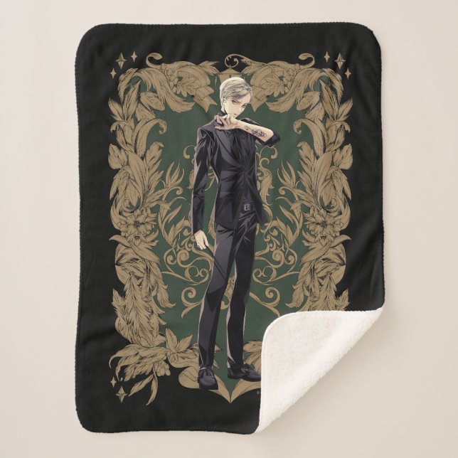 Couverture Sherpa Anime Draco Malfoy Cadre Ornate (Devant)