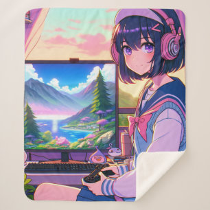 Couverture Sherpa Anime Gamer Girl,