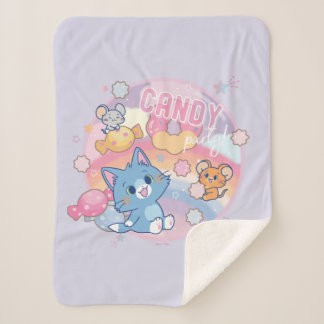 Couverture Sherpa Anime Tom et Jerry Candy Party