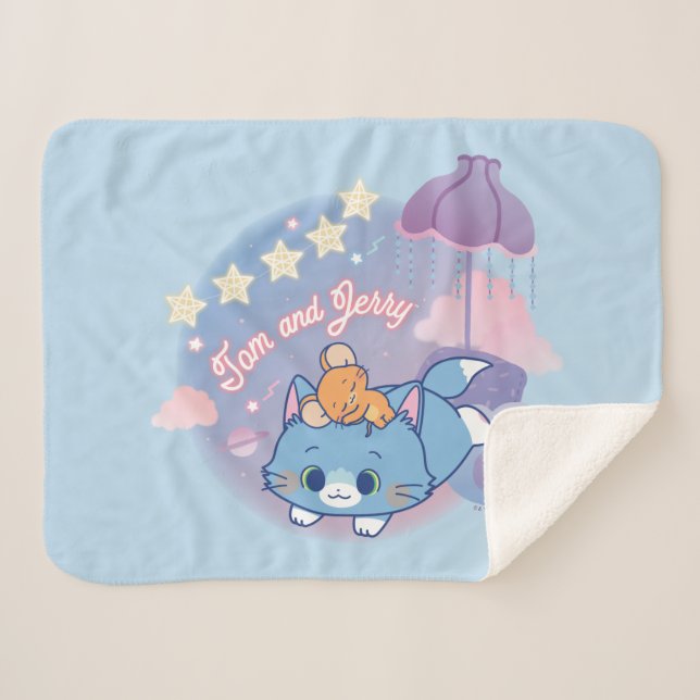 Couverture Sherpa Anime Tom et Jerry Dreamy Nights (Devant (Horizontal))