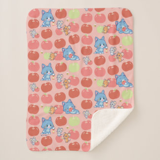 Couverture Sherpa Anime Tom, Jerry et Tuffy Apple Motif