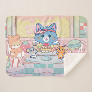 Couverture Sherpa Anime Tom, Jerry et Tuffy Dessert Parlor