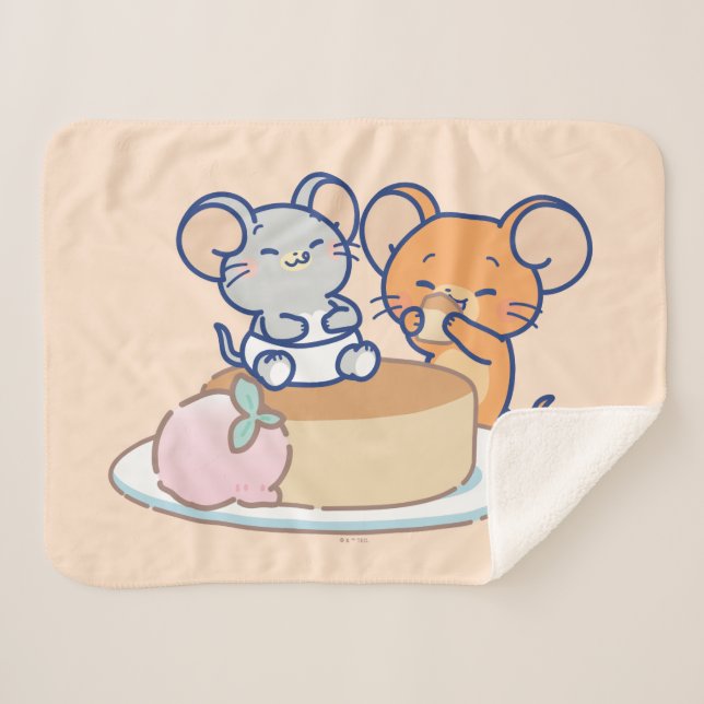 Couverture Sherpa Anime Tuffy et Jerry Cheesecake (Devant (Horizontal))
