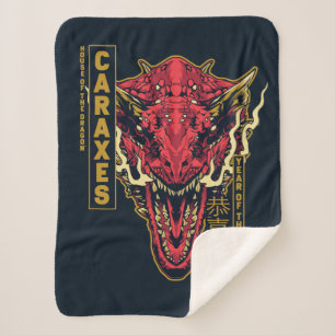 Couverture Sherpa Année de tête de Carax du Dragon 恭 喜 財 發