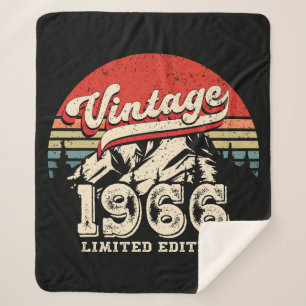 Couverture Sherpa Anniversaire Rétro 1966 Vintage Plein Air 60e Niv