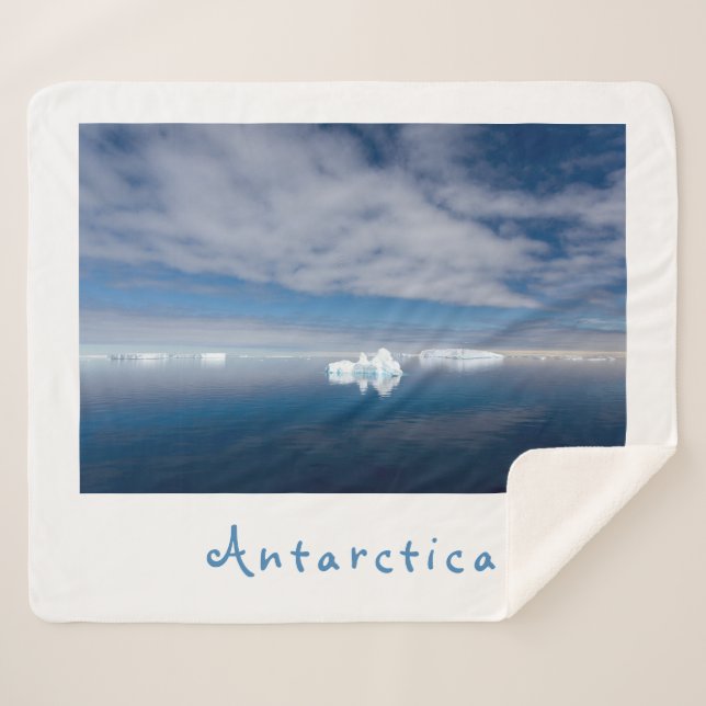 Couverture Sherpa Antarctique paysage photo de glace flottante avec  (Devant (Horizontal))