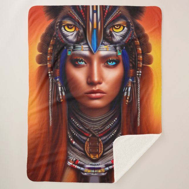 Couverture Sherpa Apache amérindienne (Devant)