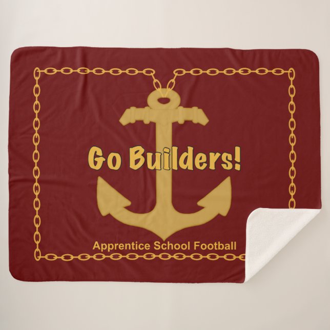Couverture Sherpa Apprentice School “Go Builders” Sherpa Blanket (Devant (Horizontal))