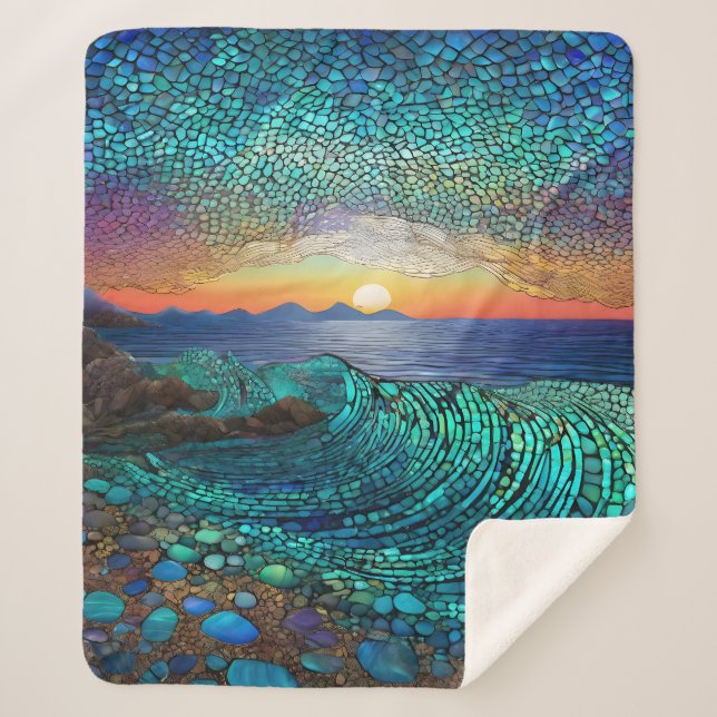 Couverture Sherpa Aqua Mirage (Devant)