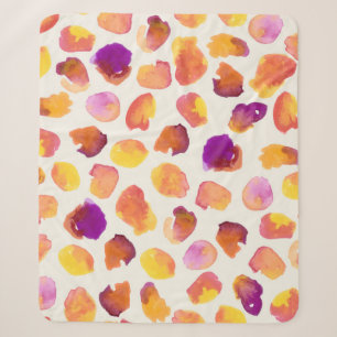 Couverture Sherpa Aquarelle Abstraite Vintage en continu