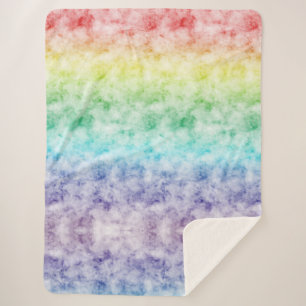 Couverture Sherpa Aquarelle arc-en-ciel