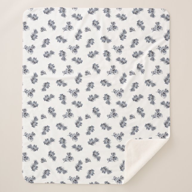 Couverture Sherpa Aquarelle bleue (Devant)