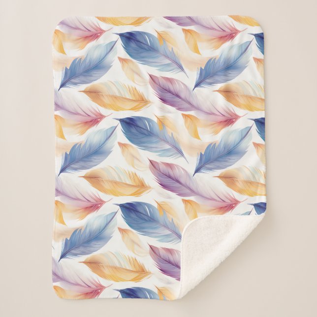 Couverture Sherpa Aquarelle colorée (Devant)