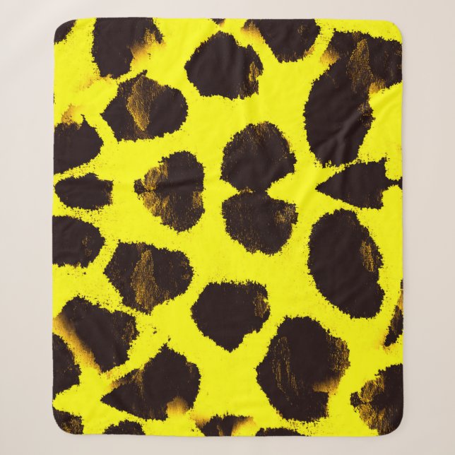 Couverture Sherpa Aquarelle de Poster de animal Abstrait Leopard (Devant)