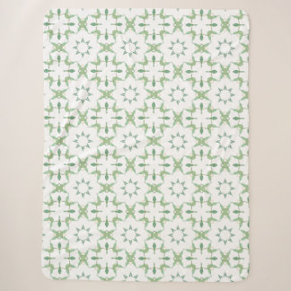 Couverture Sherpa Aquarelle Eucalyptus Vert Botanique Verde
