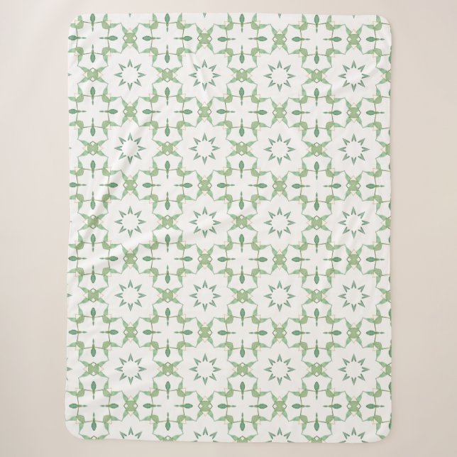 Couverture Sherpa Aquarelle Eucalyptus Vert Botanique Verde   (Devant)