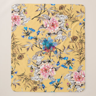 Couverture Sherpa Aquarelle main dessinée sans couture motif avec be