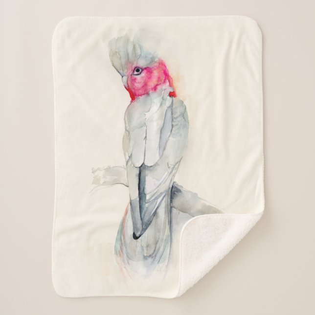 Couverture Sherpa Aquarelle Opera Cockatoo (Devant)
