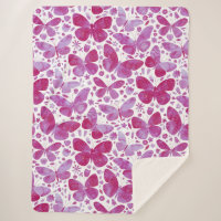 Aquarelle papillon rose