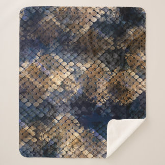 Couverture Sherpa Aquarelle Sauvage Snakeskin Design transparent