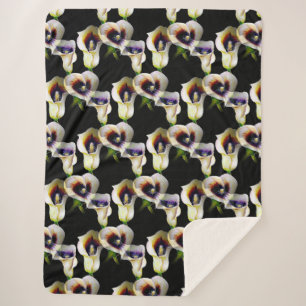 Couverture Sherpa Aquarelle Sublime Arum Calla Lilies - un mélange
