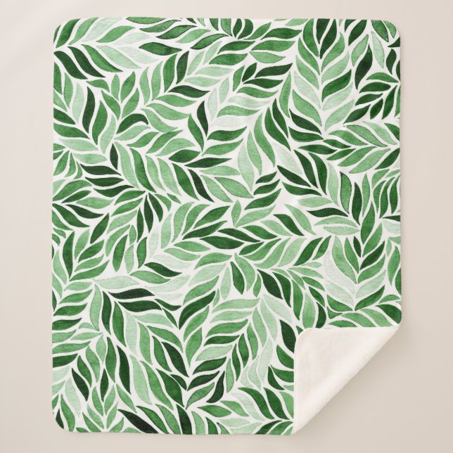 Couverture Sherpa Aquarelle tirée à la main Motif Abstrait sans cout (Devant)