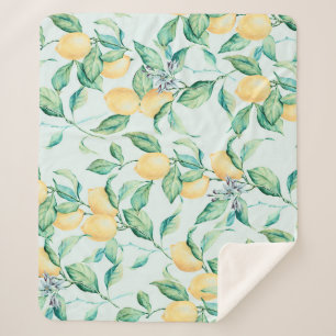Couverture Sherpa Aquarelle verte citron : Romance sans couture