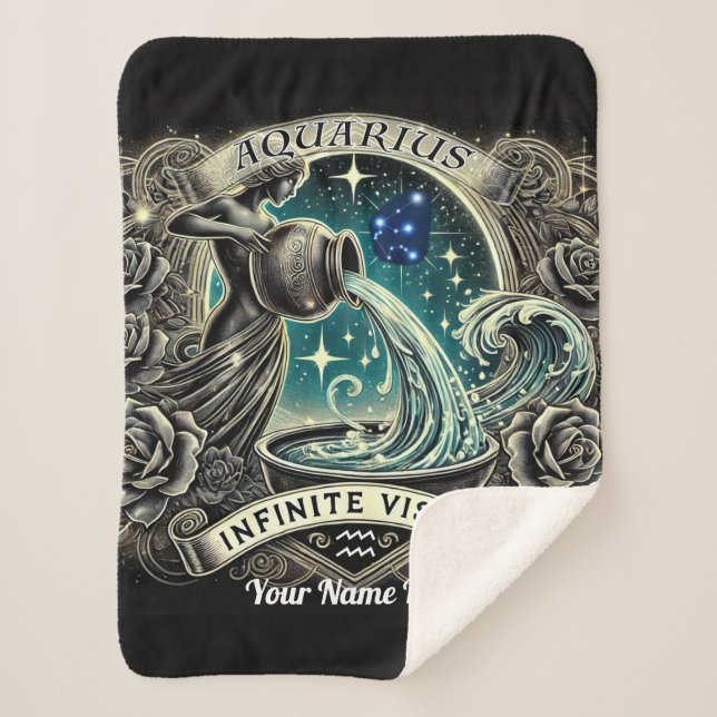 Couverture Sherpa Aquarius "Infinite Vision" Sherpa Blanket (Devant)