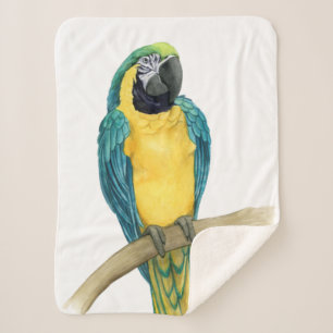 Couverture Sherpa Ara turquoise