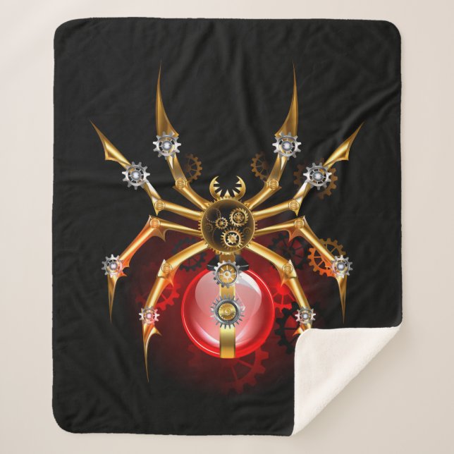 Couverture Sherpa Araignée en vapeur noire (Devant)