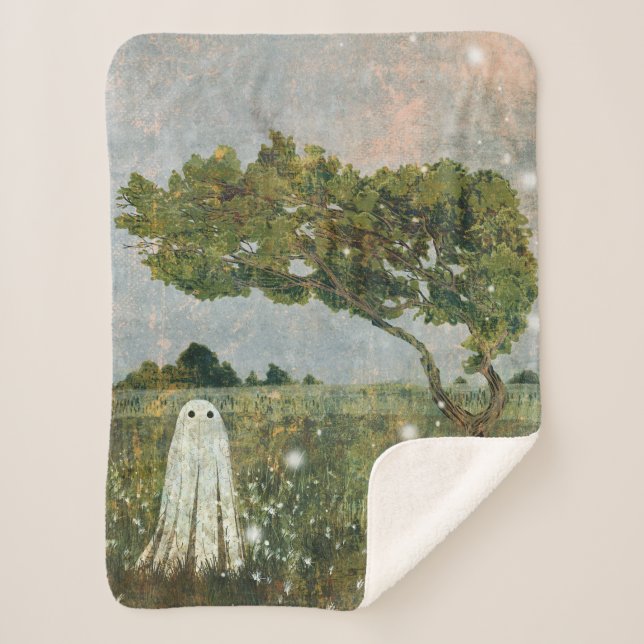 Couverture Sherpa Arbre à fleurs (Devant)