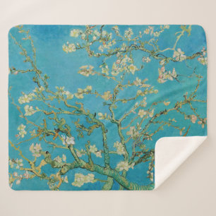 Couverture Sherpa Arbre aux amandes florissant par Van Gogh