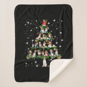 Couverture Sherpa Arbre De Noël beagle Couvert De Lampe De Feu