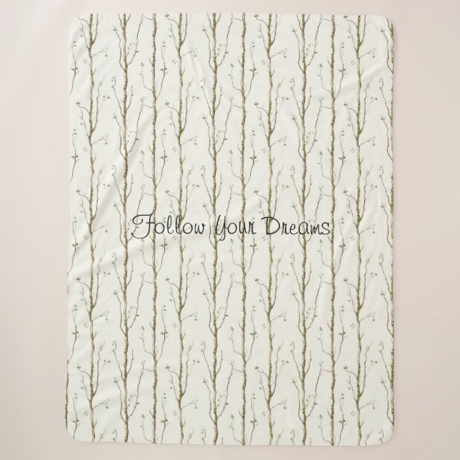 Couverture Sherpa Arbres bruns verts   (Devant)