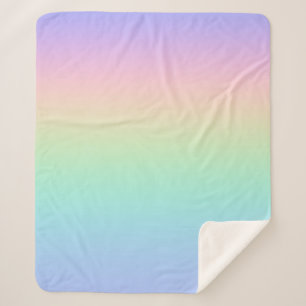 Couverture Sherpa Arc-en-ciel pastel