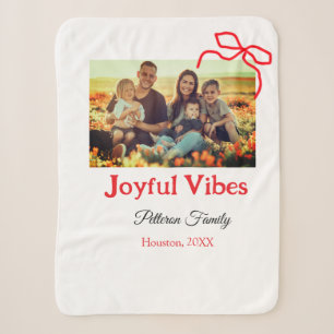 Couverture Sherpa Arc rouge joyeuse Vibes ajouter nom de famille pho