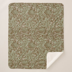 Couverture Sherpa Arcadia de William Morris vintage entièrement tran