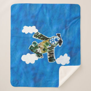 Couverture Sherpa Army Jet "Art by Kids"