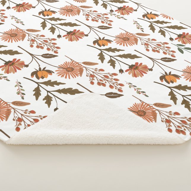 Couverture Sherpa Arrangement floral d'automne (3/4)
