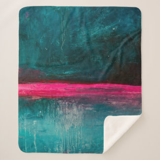 Couverture Sherpa arrière - plan Abstrait de peinture à l'huile. Hui