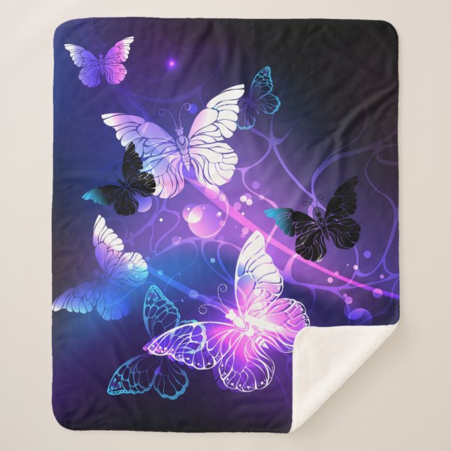 Couverture Sherpa Arrière - plan avec papillons de nuit (Devant)