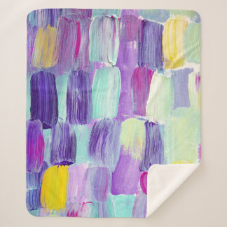 Couverture Sherpa Arrière - plan d'art Abstrait peint à la main