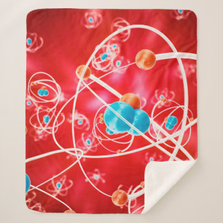 Couverture Sherpa arrière - plan d'atome Abstrait, modèle de chimie