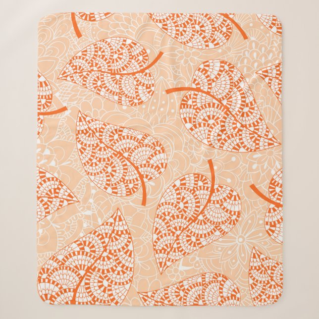 Couverture Sherpa Arrière - plan d'automne. Fond de motif transparen (Devant)
