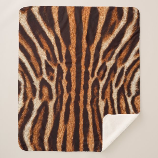 Couverture Sherpa arrière - plan de fourrure de félin (Devant)