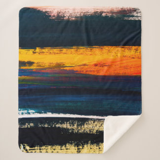 Couverture Sherpa arrière - plan de peinture d'art Abstrait. Art mod