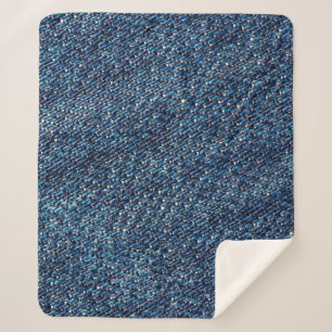 Couverture Sherpa Arrière - plan de texture jean bleu denim.