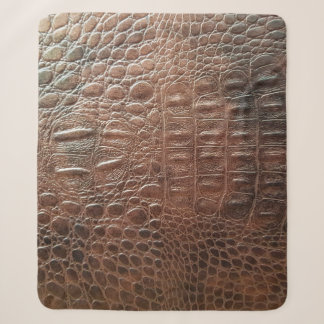 Couverture Sherpa Arrière-plan en cuir véritable texture, embo