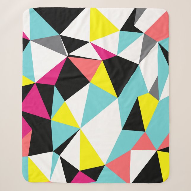 Couverture Sherpa arrière - plan motif géométrique triangles Abstrai (Devant)